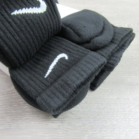 Nike Everyday Cushion Crew Socks Black 6 Pack Mens Size 8-12 NEW - Picture 6 of 7